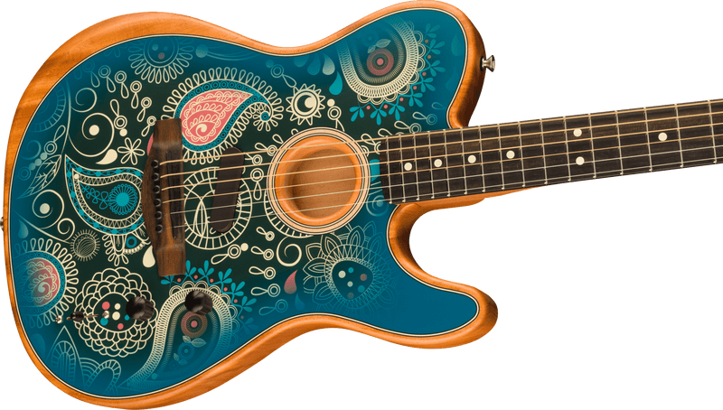 กีต้าร์โปร่ง Fender American Acoustasonic Telecaster Blue Paisley