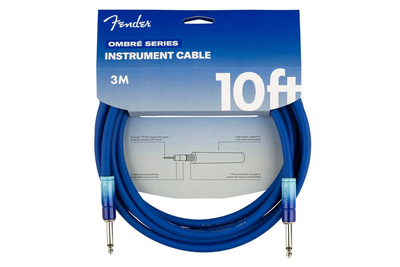 สายแจ็คกีต้าร์ Fender Ombré Instrument Cables Belair Blue