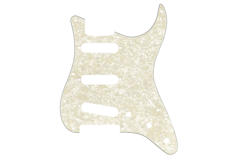 Fender 11-Hole Modern-Style Stratocaster® S/S/S Pickguards Aged White Moto