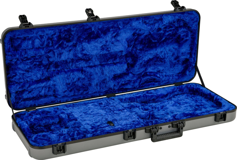 กล่องเคสกีต้าร์ไฟฟ้า Fender Deluxe Molded Strat/Tele Case, Silver/Blue