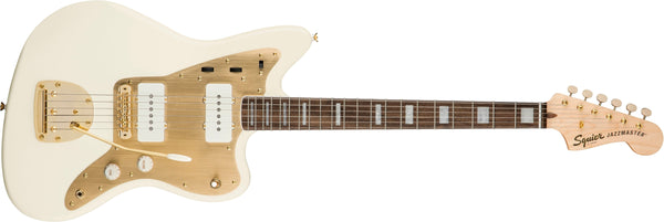 กีต้าร์ไฟฟ้า Squier 40th Anniversary Jazzmaster, Gold Edition, Olympic White