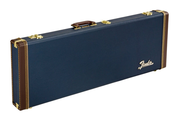 กล่องเคสกีต้าร์ไฟฟ้า Fender Classic Series Wood Case Strat/Tele, Navy Blue