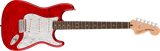 กีต้าร์ไฟฟ้า Squier FSR Affinity Series Stratocaster QMT Crimson Red Transparent