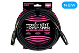 Ernie Ball 20' MALE / FEMALE XLR MICROPHONE CABLE BLACK