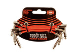 Ernie Ball 3" FLAT RIBBON PATCH CABLE 3-PACK - RED