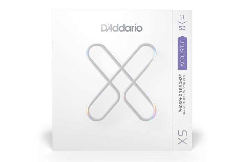 สายกีต้าร์โปร่ง D’Addario 11 -52 Custom Light, XS Coated Phosphor Bronze