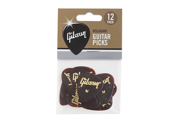 ปิ๊กกีต้าร์ Gibson Tortoise Picks, 12 Pack (12 ตัว)