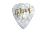 ปิ๊กกีต้าร์ Gibson White Pearl Picks, 12 Pack (12 ตัว)