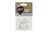 ปิ๊กกีต้าร์ Gibson White Pearl Picks, 12 Pack (12 ตัว)