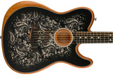 กีต้าร์โปร่ง Fender American Acoustasonic Telecaster Black Paisley