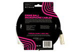 Ernie Ball 20' MALE / FEMALE XLR MICROPHONE CABLE WHITE