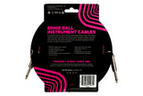 Ernie Ball 18 Feet Braided Straight / Angle Instrument Cable Red Black