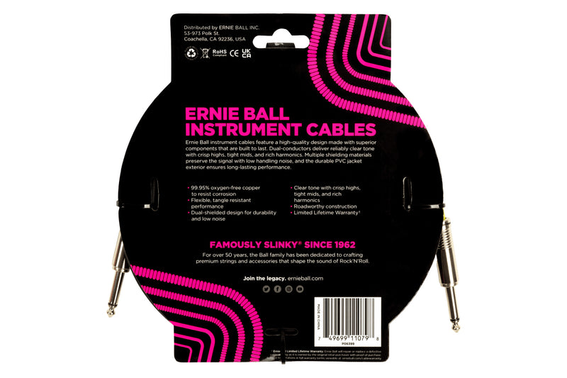 15' STRAIGHT / STRAIGHT INSTRUMENT CABLE - BLACK
