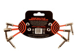 Ernie Ball 6" FLAT RIBBON PATCH CABLE 3-PACK - RED