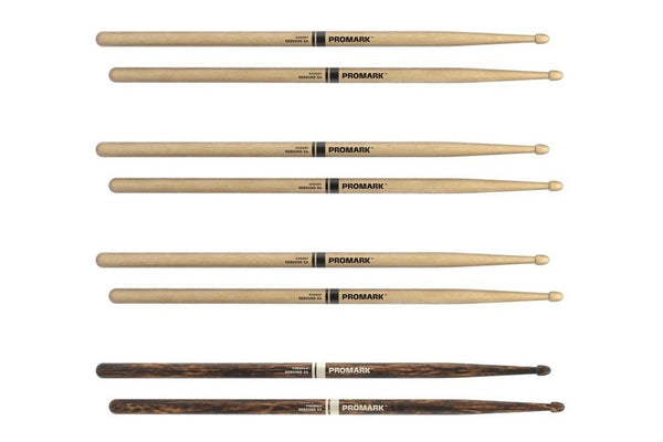 ไม้กลอง Promark Rebound 5A Hickory & FireGrain Drumstick (แพ็ค 4 คู่)