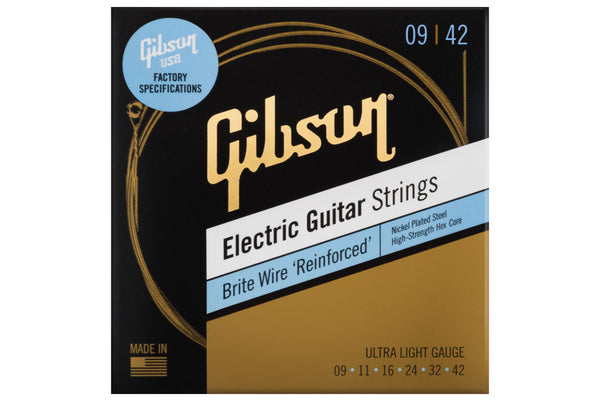 สายกีต้าร์ไฟฟ้า Gibson Brite Wire 'Reinforced' Electric Guitar Strings