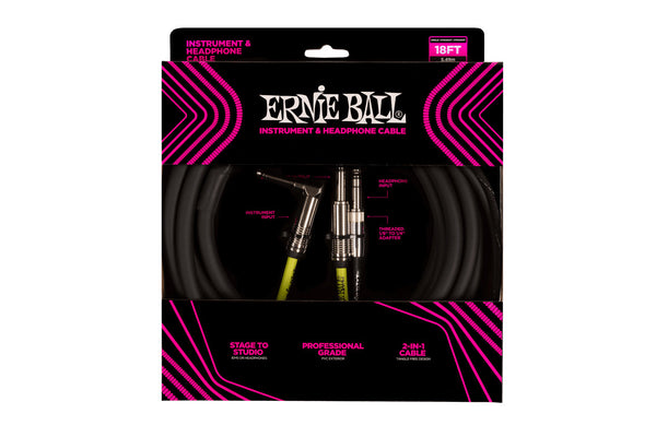 Ernie Ball Instrument And Headphone Cable