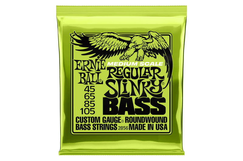 สายเบส Ernie Ball Regular Slinky Nickel Wound Medium Scale Bass Strings - 45-105 Gauge