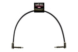 ERNIE BALL 12" SINGLE FLAT RIBBON STEREO PATCH CABLE - BLACK