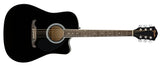 กีต้าร์โปร่ง Fender FA-125CE Dreadnought Black