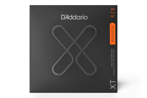 สายกีต้าร์โปร่ง DADDARIO ACOUSTIC STRING XT 80/20 BRONZE X-LIGHT 10-47