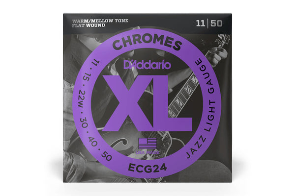 สายกีต้าร์ไฟฟ้า D'Addario ECG24 Jazz Light Strings, 11-50