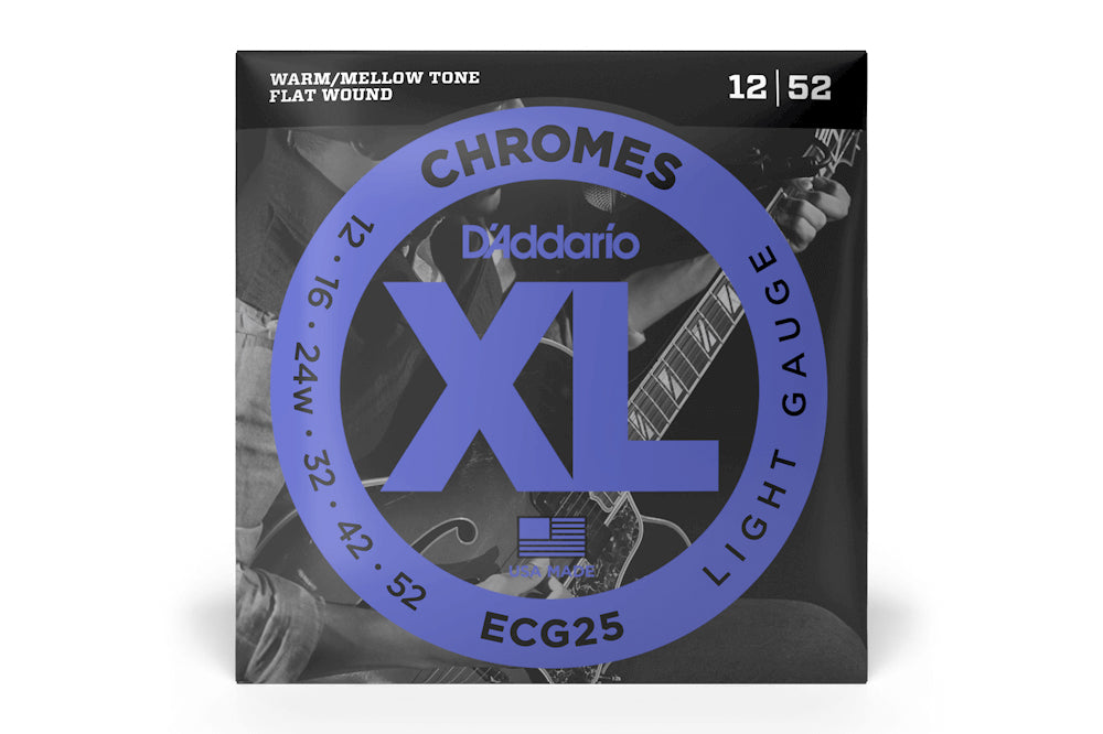 สายกีต้าร์ไฟฟ้า D'Addario ECG25 Light Electric Strings, 1252 เบ๊ เงียบ เส็ง