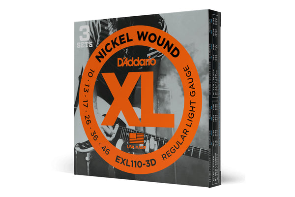 สายกีต้าร์ D'Addario EXL110-3D Regular Light 3-Pack 10-46