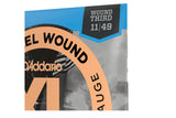 สายกีต้าร์ไฟฟ้า D'Addario EXL115W Medium Wound 3rd Strings