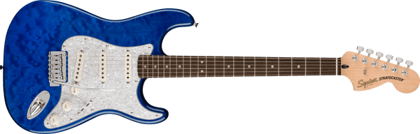 กีต้าร์ไฟฟ้า Squier FSR Affinity Series Stratocaster QMT Sapphire Blue Transparent