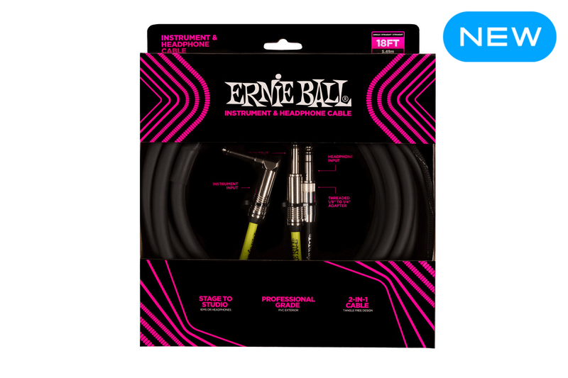 Ernie Ball Instrument And Headphone Cable