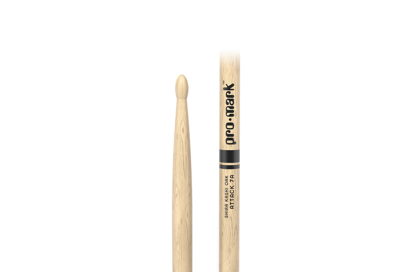 ไม้กลอง ProMark Classic Attack 7A Shira Kashi Oak Drumstick, Oval Wood Tip