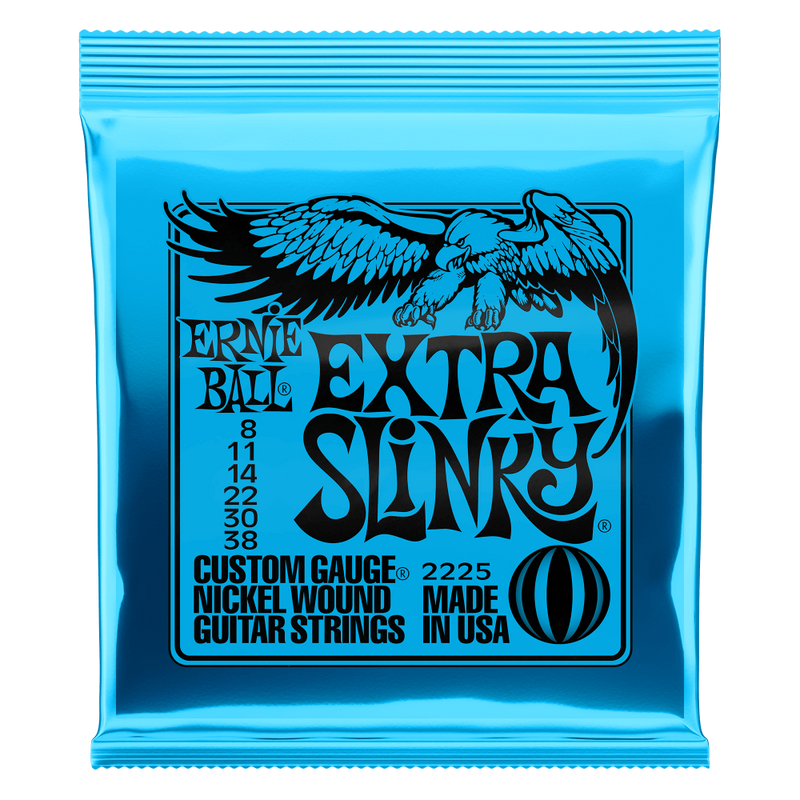 สายกีต้าร์ไฟฟ้า Ernie Ball EXTRA SLINKY NICKEL WOUND ELECTRIC GUITAR STRINGS 8-38