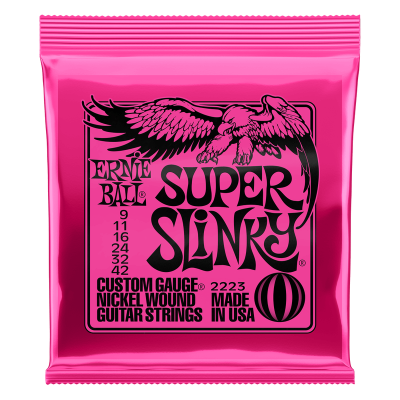 สายกีต้าร์ไฟฟ้า Ernie Ball SUPER SLINKY NICKEL WOUND ELECTRIC GUITAR STRINGS 9-42