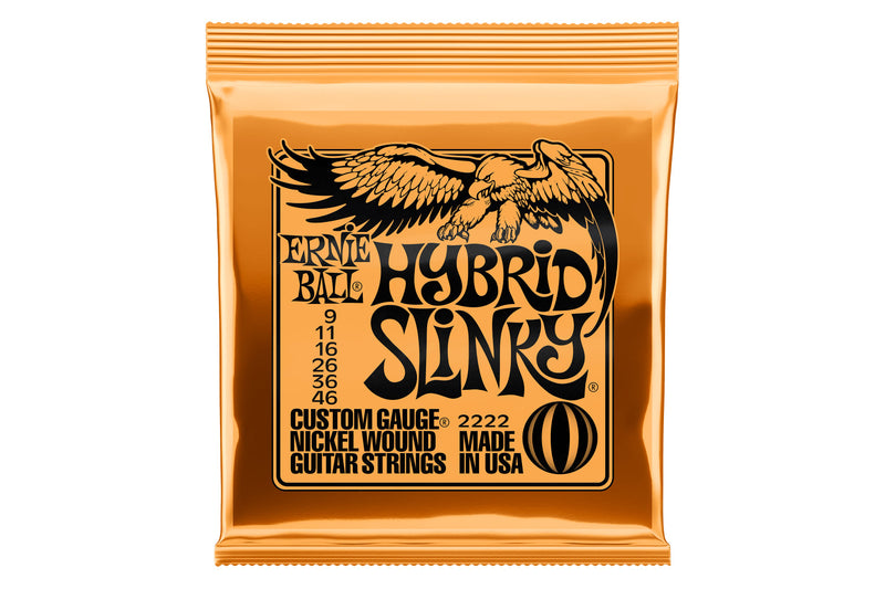 สายกีต้าร์ไฟฟ้า Ernie Ball HYBRID SLINKY NICKEL WOUND ELECTRIC GUITAR STRINGS 9-46