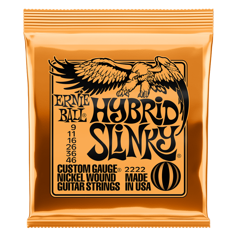 สายกีต้าร์ไฟฟ้า Ernie Ball HYBRID SLINKY NICKEL WOUND ELECTRIC GUITAR STRINGS 9-46