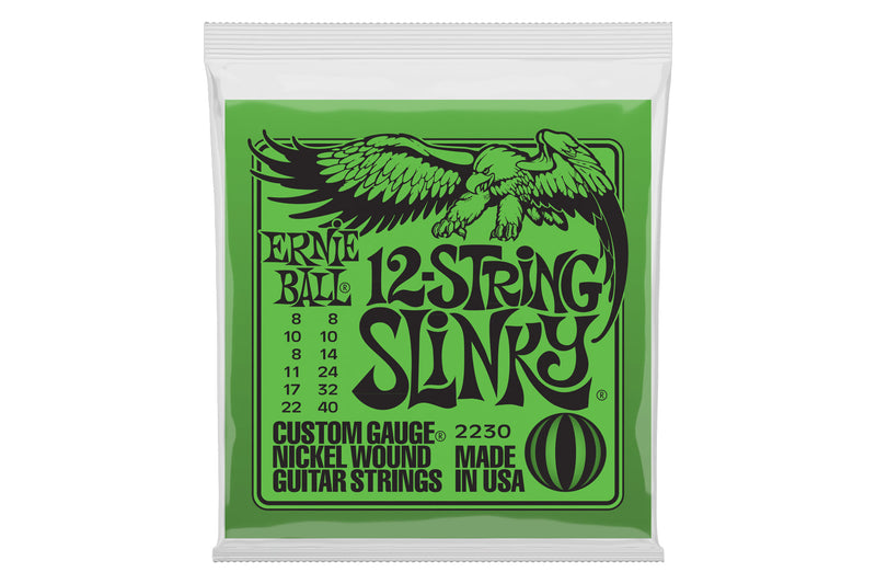 สายกีต้าร์ไฟฟ้า Ernie Ball SLINKY 12-STRING NICKEL WOUND ELECTRIC GUITAR STRINGS 8-40