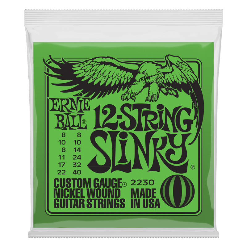 สายกีต้าร์ไฟฟ้า Ernie Ball SLINKY 12-STRING NICKEL WOUND ELECTRIC GUITAR STRINGS 8-40