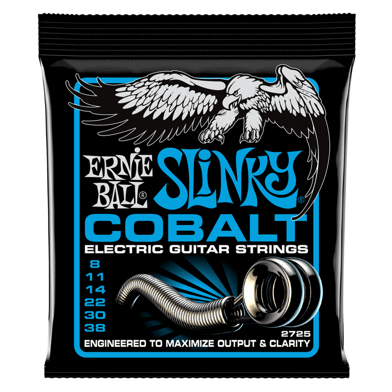 สายกีต้าร์ไฟฟ้า Ernie Ball EXTRA SLINKY COBALT ELECTRIC GUITAR STRINGS 8-38