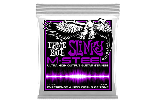 สายกีต้าร์ไฟฟ้า Ernie Ball POWER SLINKY M-STEEL ELECTRIC GUITAR STRINGS 11-48