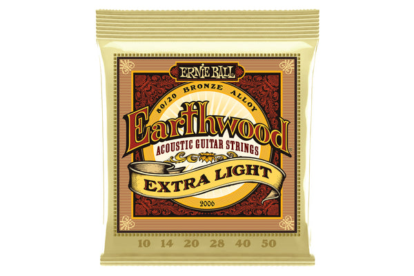 สายกีต้าร์โปร่ง Ernie Ball EARTHWOOD EXTRA LIGHT 80/20 BRONZE ACOUSTIC GUITAR STRINGS 10-50