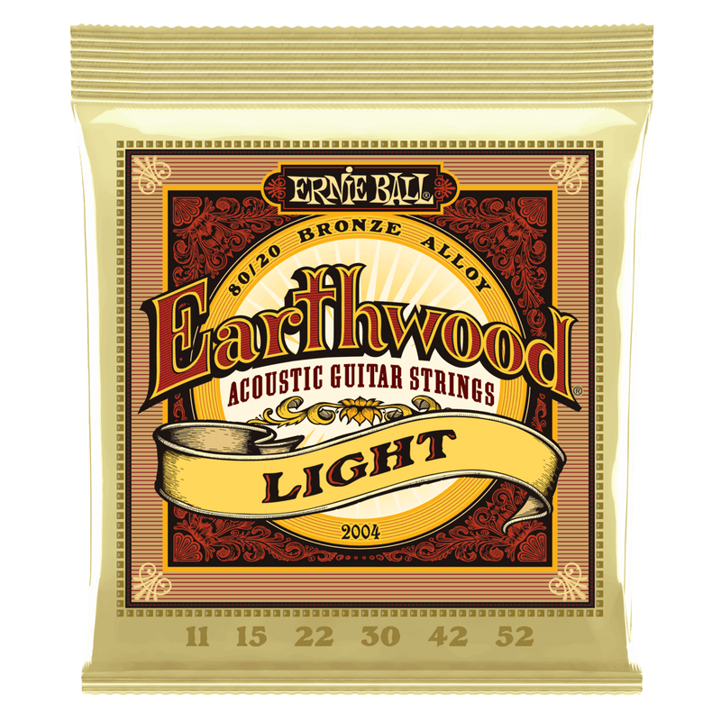 สายกีต้าร์โปร่ง Ernie Ball EARTHWOOD LIGHT 80/20 BRONZE ACOUSTIC GUITAR STRINGS 11-52