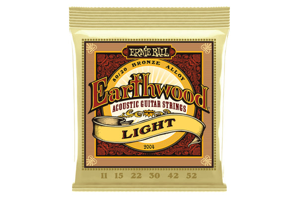 สายกีต้าร์โปร่ง Ernie Ball EARTHWOOD LIGHT 80/20 BRONZE ACOUSTIC GUITAR STRINGS 11-52