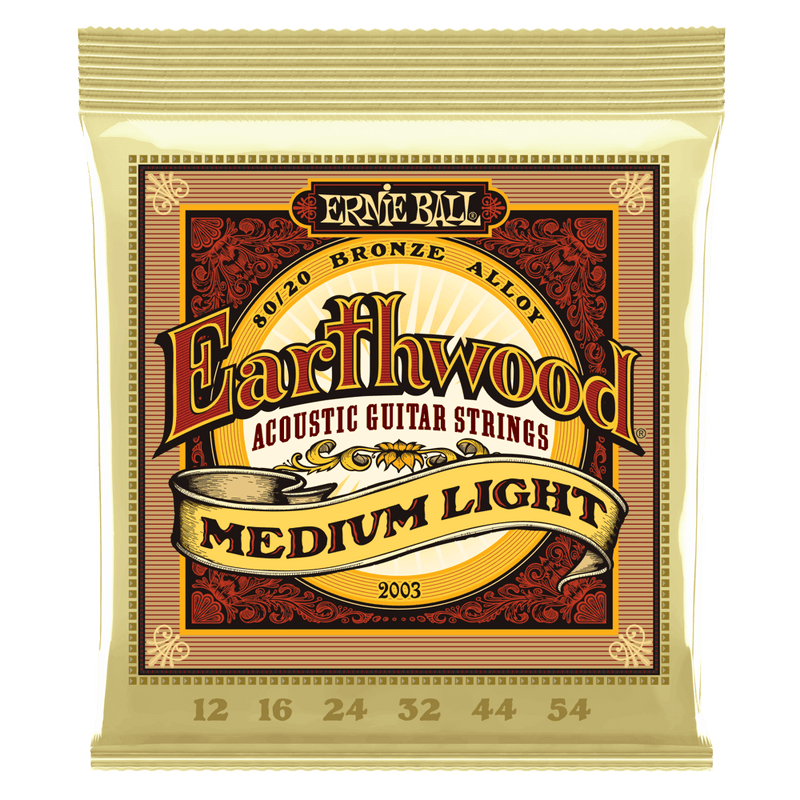 สายกีต้าร์โปร่ง Ernie Ball EARTHWOOD MEDIUM LIGHT 80/20 BRONZE ACOUSTIC GUITAR STRINGS 12-54