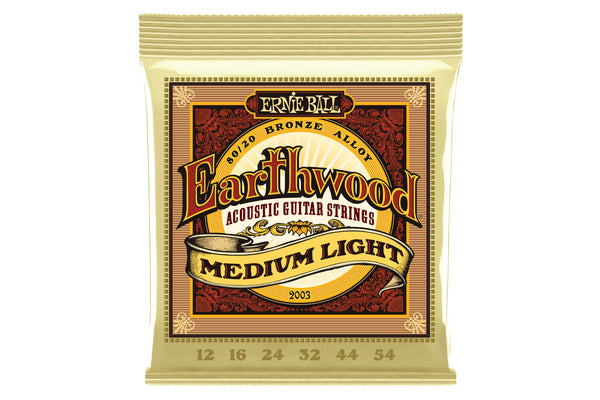 สายกีต้าร์โปร่ง Ernie Ball EARTHWOOD MEDIUM LIGHT 80/20 BRONZE ACOUSTIC GUITAR STRINGS 12-54