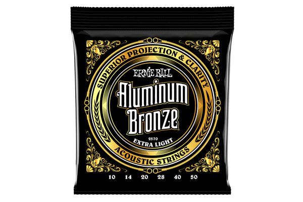 สายกีต้าร์โปร่ง Ernie Ball EXTRA LIGHT ALUMINUM BRONZE ACOUSTIC GUITAR STRINGS 10-50