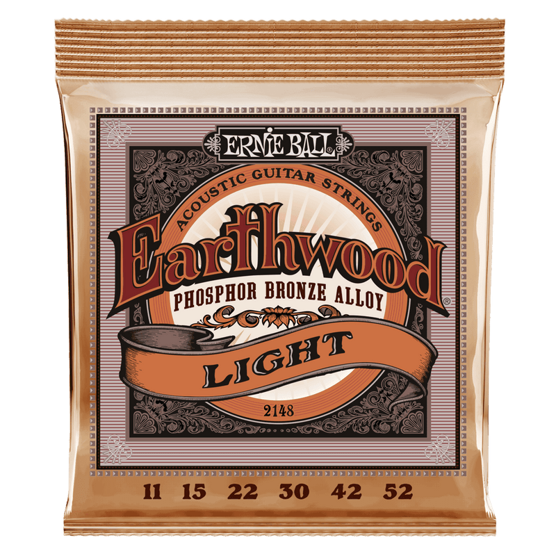 สายกีต้าร์โปร่ง Ernie Ball EARTHWOOD LIGHT PHOSPHOR BRONZE ACOUSTIC GUITAR STRINGS 11-52