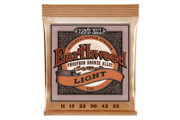 สายกีต้าร์โปร่ง Ernie Ball EARTHWOOD LIGHT PHOSPHOR BRONZE ACOUSTIC GUITAR STRINGS 11-52