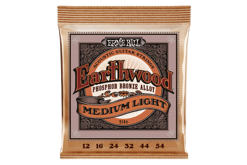 สายกีต้าร์โปร่ง Ernie Ball EARTHWOOD MEDIUM LIGHT PHOSPHOR BRONZE ACOUSTIC GUITAR STRINGS 12-54