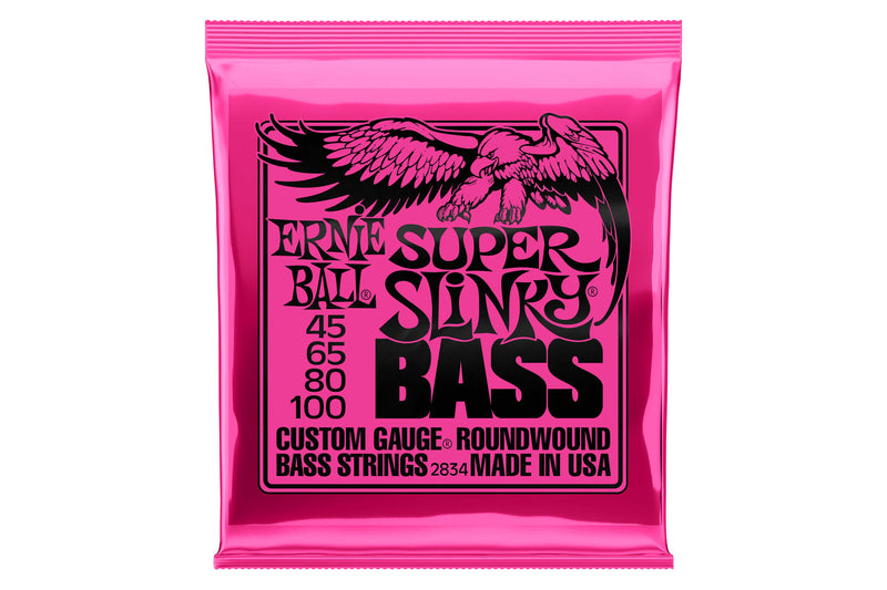 สายเบส Ernie Ball SUPER SLINKY NICKEL WOUND ELECTRIC BASS STRINGS 45-100